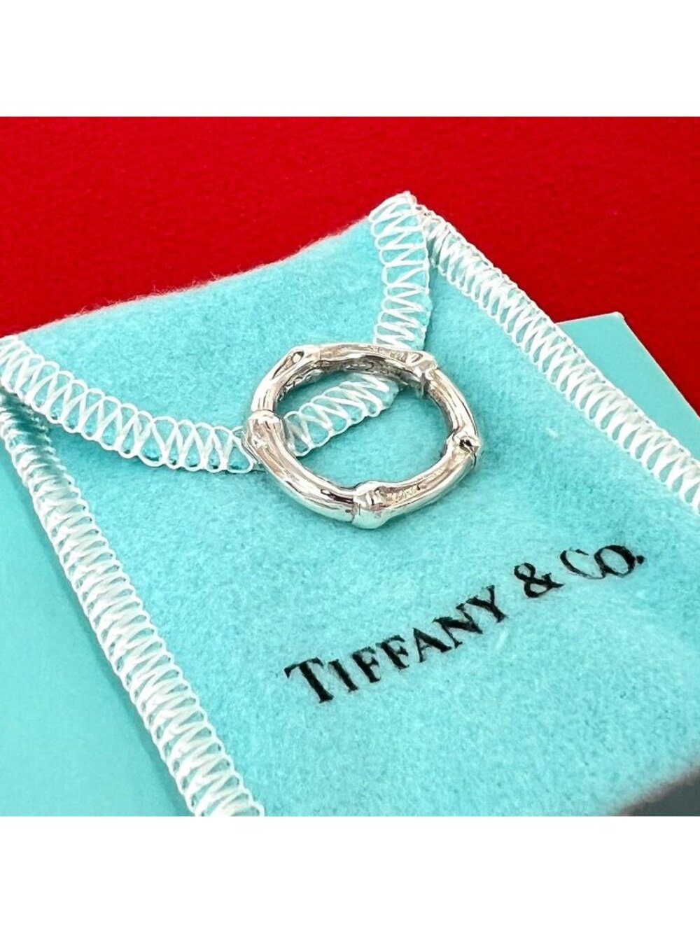 Tiffany & Co Vintage Bamboo Ring 925 Sterling Silver